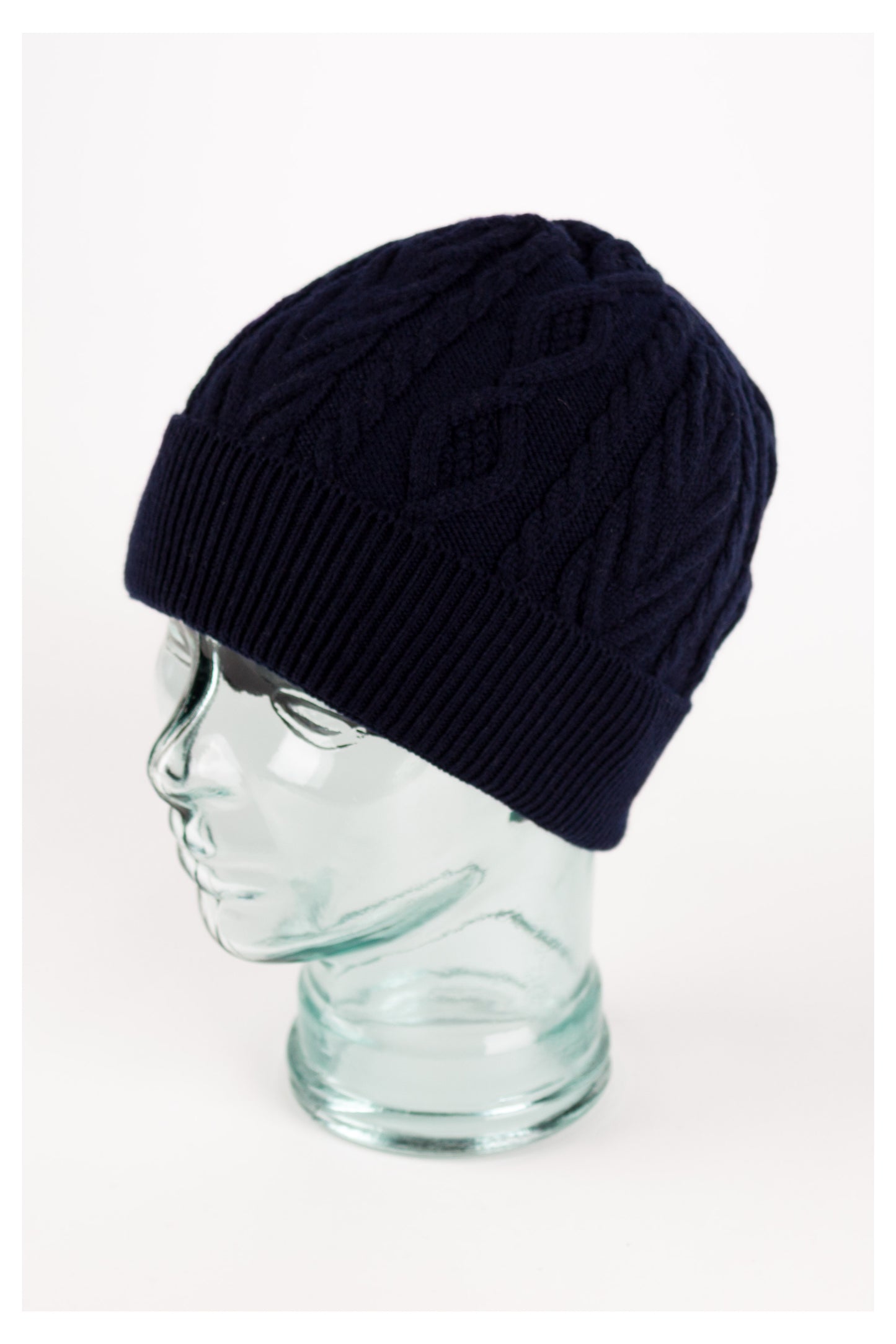 Aran Cable Cashmere Beanie Hat