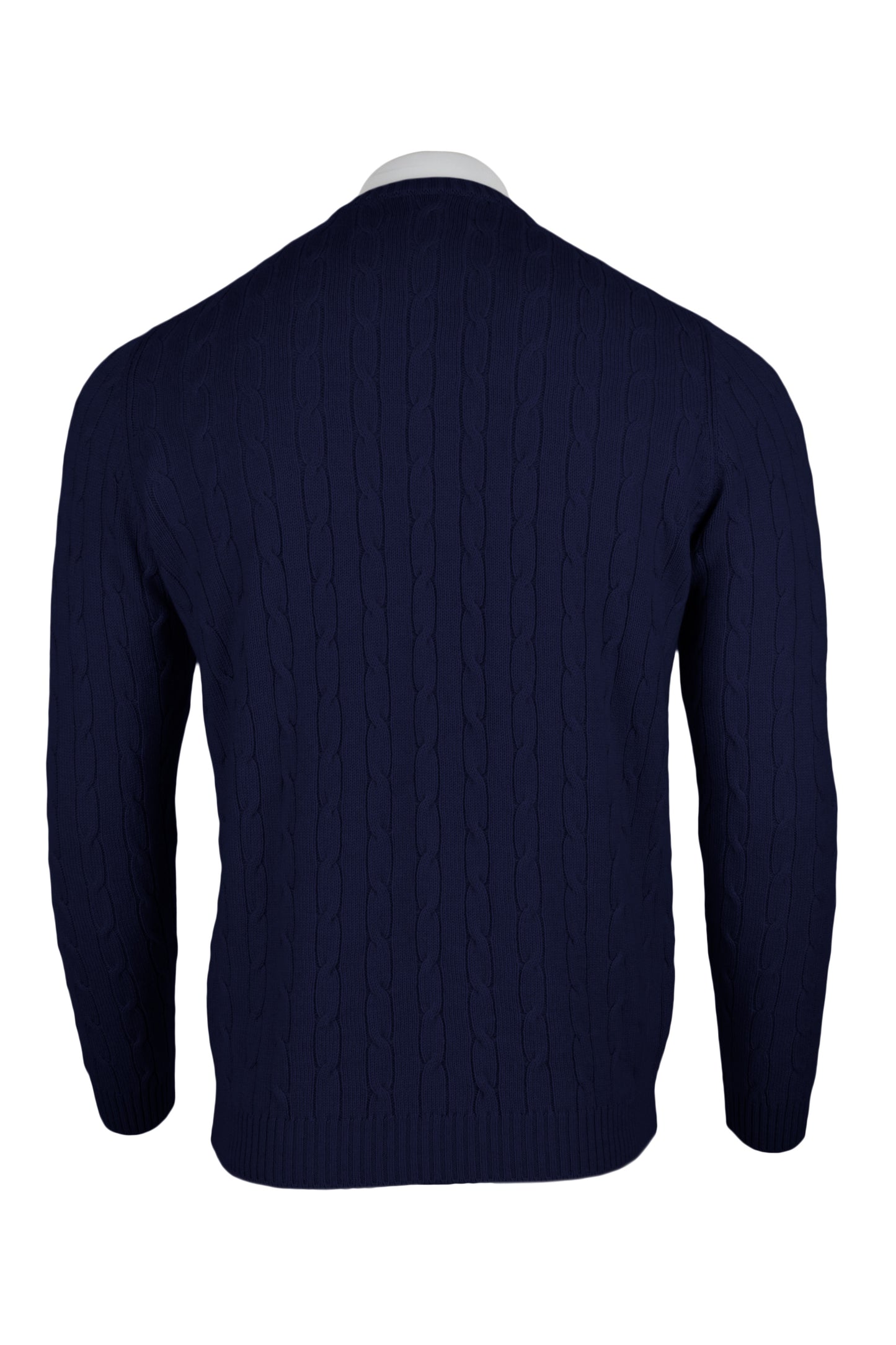 Men's Cable Crew Neck Cashmere Sweater