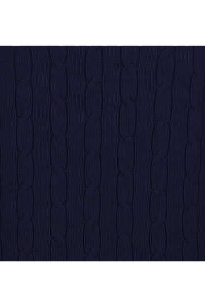 Men's Cable Crew Neck Cashmere Sweater