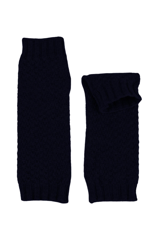 Moss Stitch Cashmere Wrist Warmers