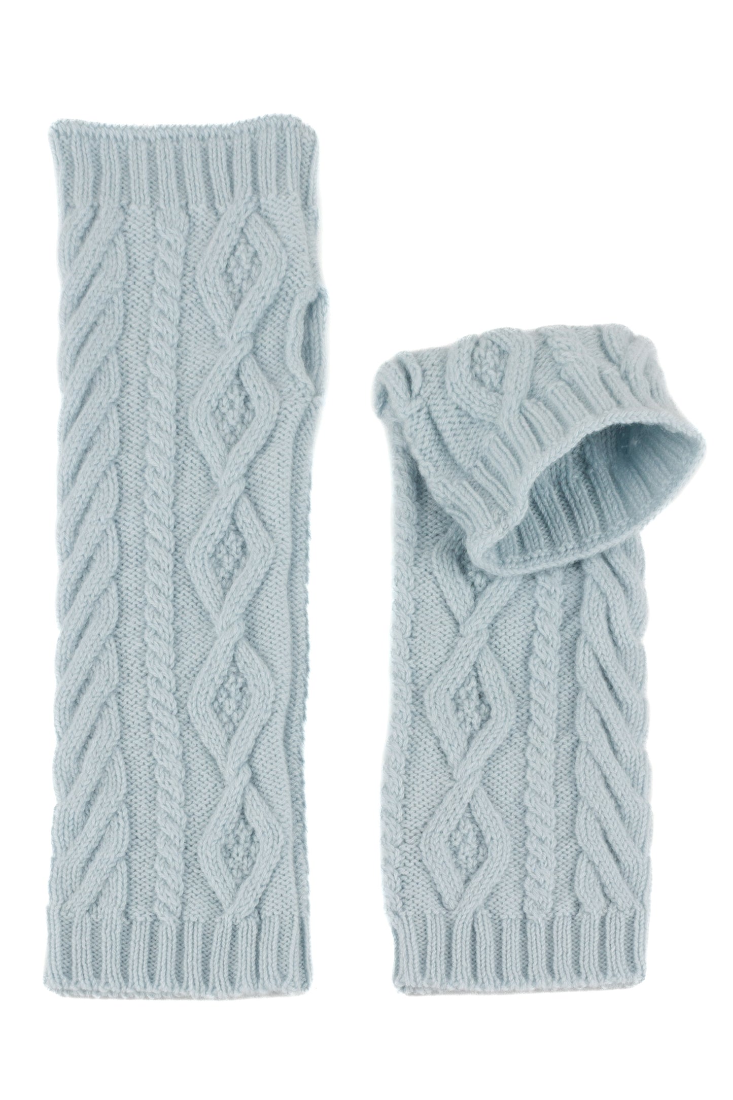 Aran Cable Cashmere Wrist Warmers