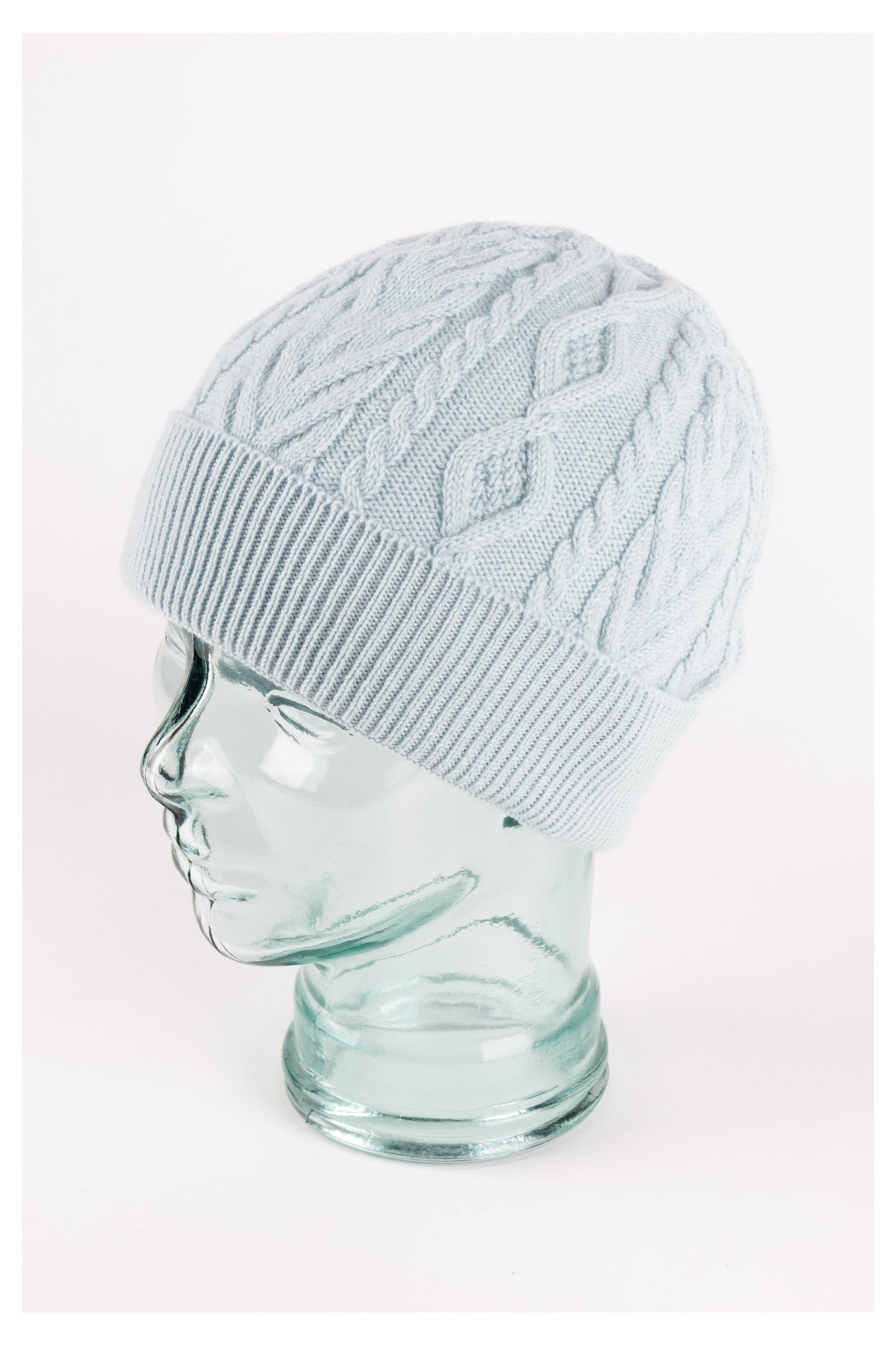 Aran Cable Cashmere Beanie Hat