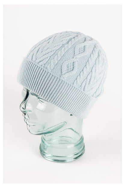 Aran Cable Cashmere Beanie Hat