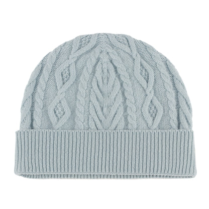 Aran Cable Cashmere Beanie Hat