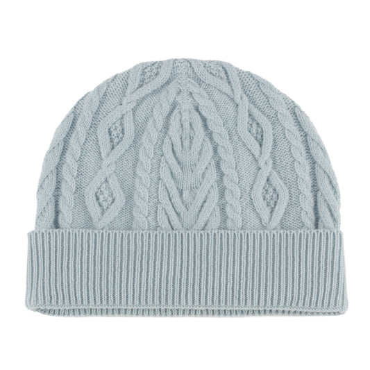 Aran Cable Cashmere Beanie Hat