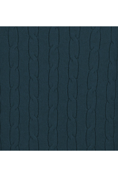 Men's Cable Crew Neck Cashmere Sweater