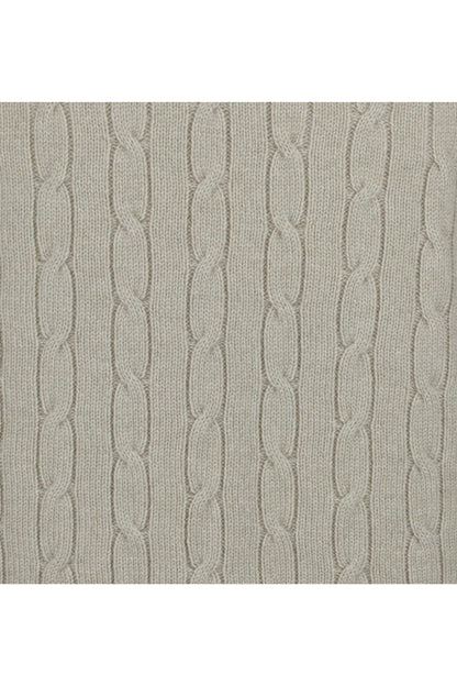 Men's Cable Crew Neck Cashmere Sweater