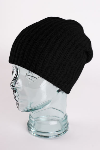 Ribbed Cashmere Beanie