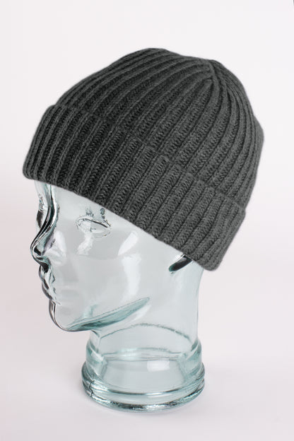 Ribbed Cashmere Beanie