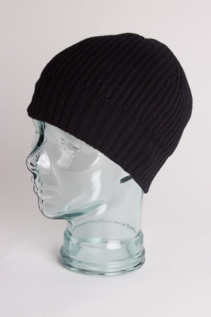 Slouch Ribbed Cashmere Beanie