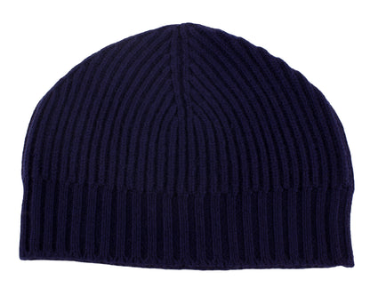 Slouch Ribbed Cashmere Beanie