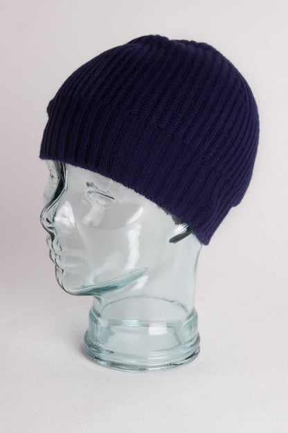 Slouch Ribbed Cashmere Beanie