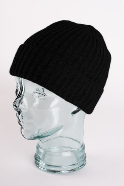 Ribbed Cashmere Beanie